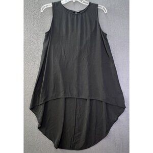 Eileen Fisher Women's Black High Low Tunic Top Sz Petite Small Luxury Goth Party